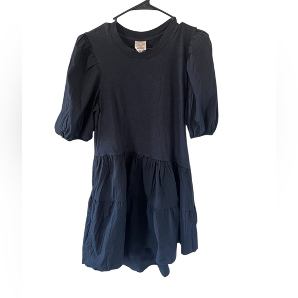 Cinq A Sept Caitlin Puff-Sleeve Mini Dress Navy - Picture 6 of 10